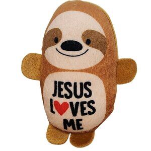 Jesus Loves You Sloth Plush Stuffed Animal Mini Toy Lovey Soft Lovey L♡ves